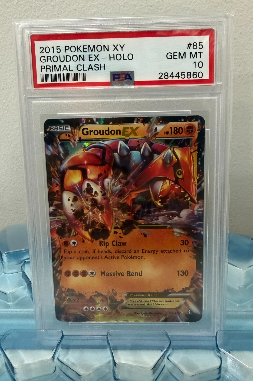 2015 Pokémon XY Primal Clash Groudon EX Holo #85 – PSA GEM MT 10