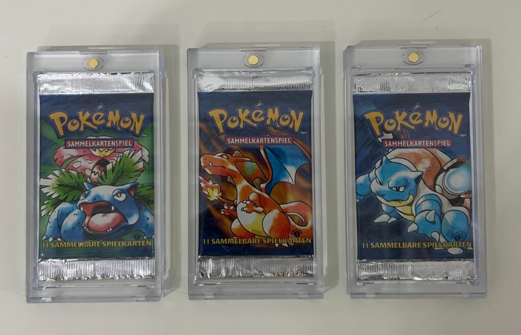 1999 Pokémon German 1st Edition Base Set Booster Pack Set of 3